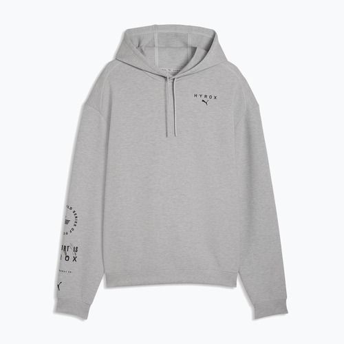 Pánska tréningová mikina PUMA x HYROX Cloudspun Hoodie šedá