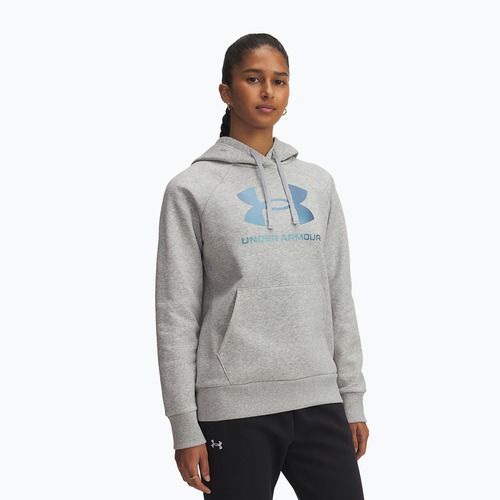 Damska bluza Under Armour Rival Feelce Shimmer Hoody mod gray light heather/iridescent