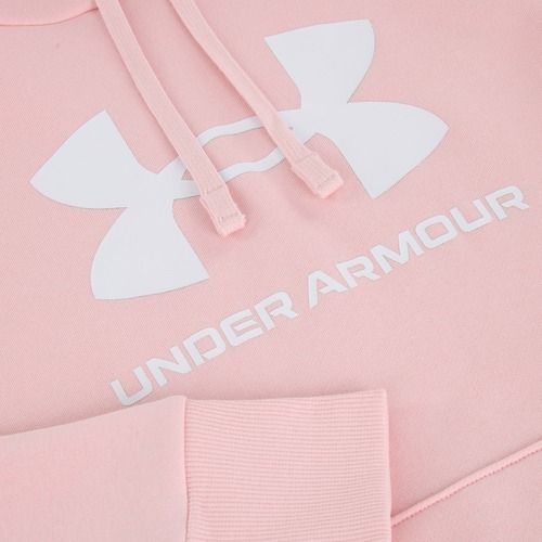 Damska bluza Under Armour Rival Fleece Big Logo Hoody prime pink/white