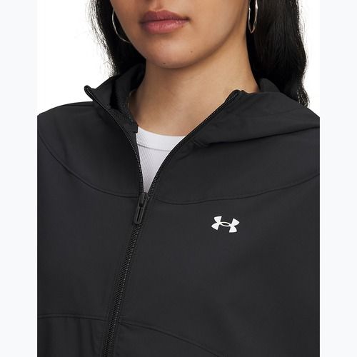 Dámska bunda Under Armour Rival Woven Hoody black/black/white
