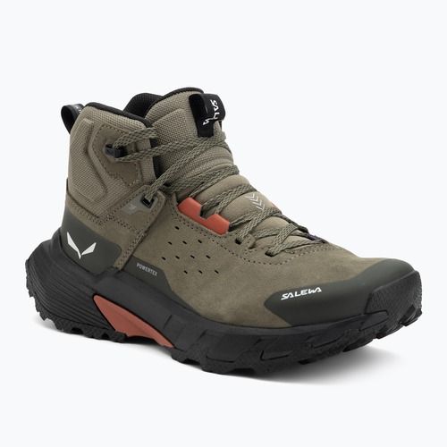 Dámske trekingové topánky Salewa Pedroc 2 Leather Mid PTX faded green/dark olive