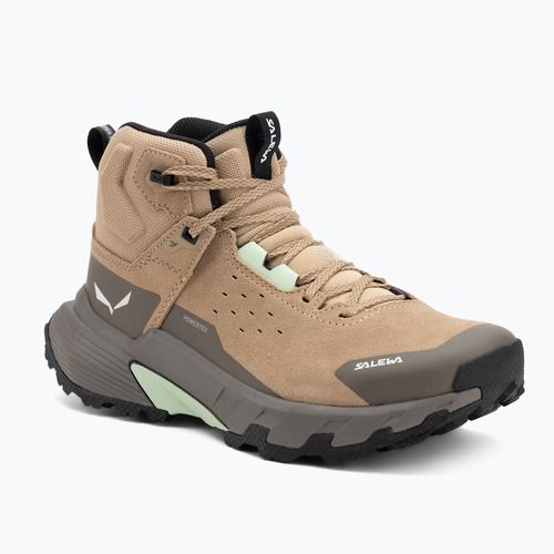 Dámske trekingové topánky Salewa Pedroc 2 Leather Mid PTX quicksand/bungee cord