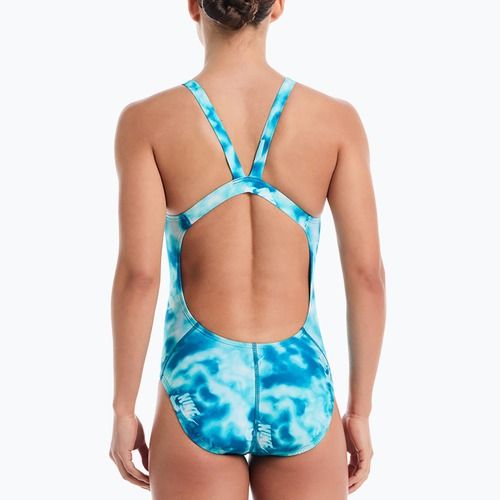 Dámske jednodielne plavky Nike Hydrastrong Fastback bleached turquoise