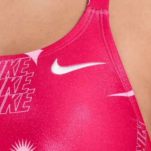 Dámske jednodielne plavky Nike Hydrastrong Fastback rush pink