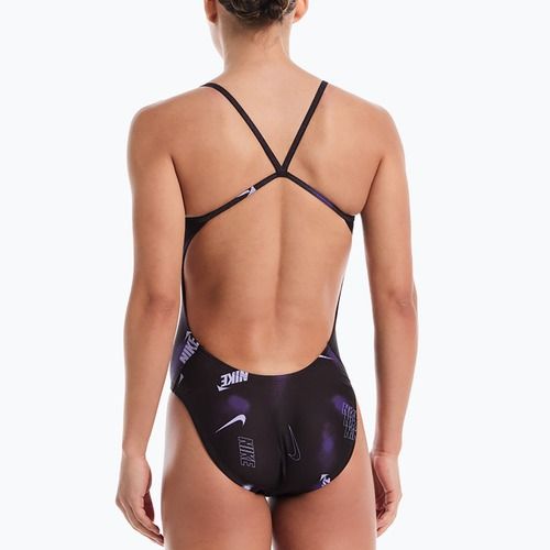 Dámske jednodielne plavky Nike Hydrastrong Cutout purple