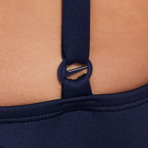 Dámske jednodielne plavky Nike Essential V-Neck midnight navy