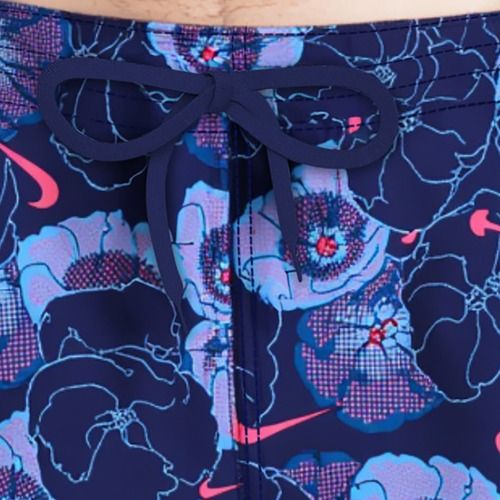 Pánske plavkové šortky Nike Multi Poppy Print 5" Volley midnight navy