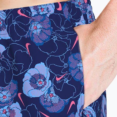 Pánske plavkové šortky Nike Multi Poppy Print 5" Volley midnight navy