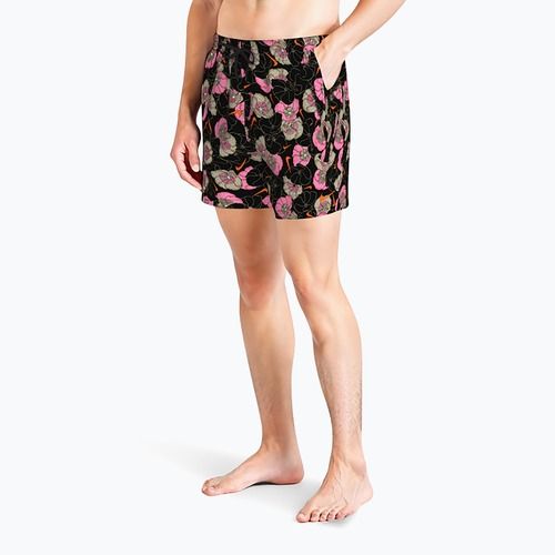 Pánske plavecké šortky Nike Multi Poppy Print 5" Volley black