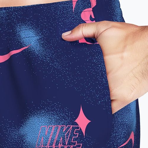 Pánske plavkové šortky Nike Multi Print 7" Volley midnight navy