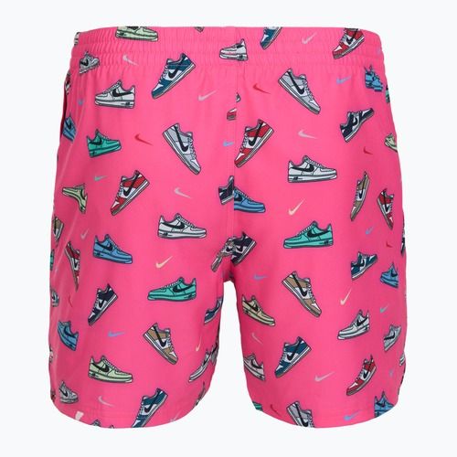 Pánske plavecké šortky Nike Multi Print 5" Volley pinksicle