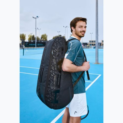 Tenisová taška HEAD Tour Racquet Bag L Neon 2025 65 l čierna/modrá