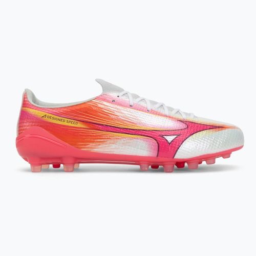 Futbalové kopačky Mizuno Alpha III Japan AG white/fuchsia purple