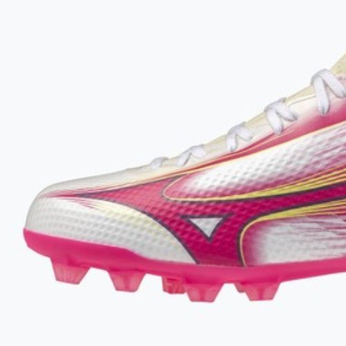 Detské kopačky Mizuno Alfa III Select Jr FG white/fuchsia purple