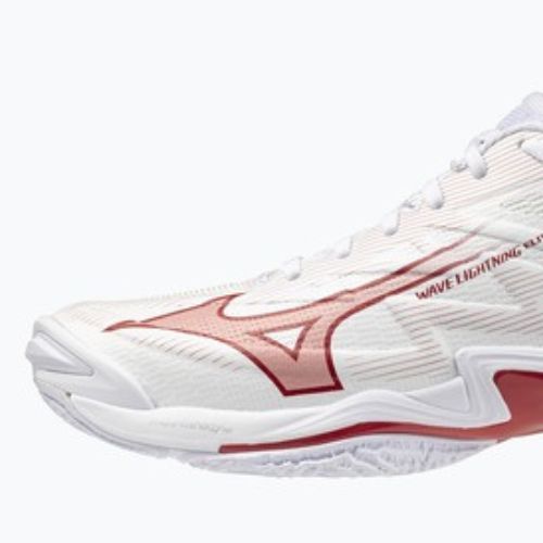 Dámske volejbalové topánky Mizuno Wave Lightning Elite white/rose elegance/lava falls