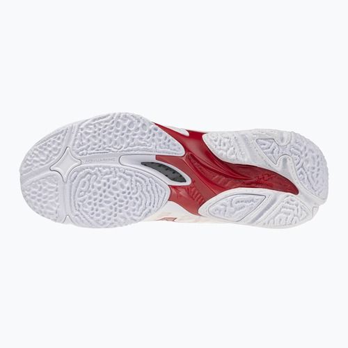 Dámske volejbalové topánky Mizuno Wave Lightning Elite Mid white/rose elegance/lava falls