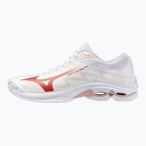 Dámske volejbalové topánky Mizuno Wave Lightning Pro white/rose elegance/lava falls
