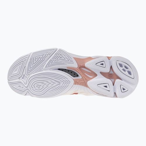 Dámske volejbalové topánky Mizuno Wave Lightning Pro white/rose elegance/lava falls
