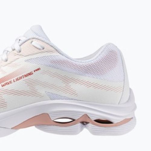 Dámske volejbalové topánky Mizuno Wave Lightning Pro white/rose elegance/lava falls