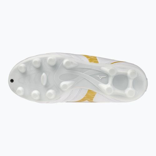 Detské futbalové kopačky Mizuno Monarcida Neo III Select FG white/mp gold