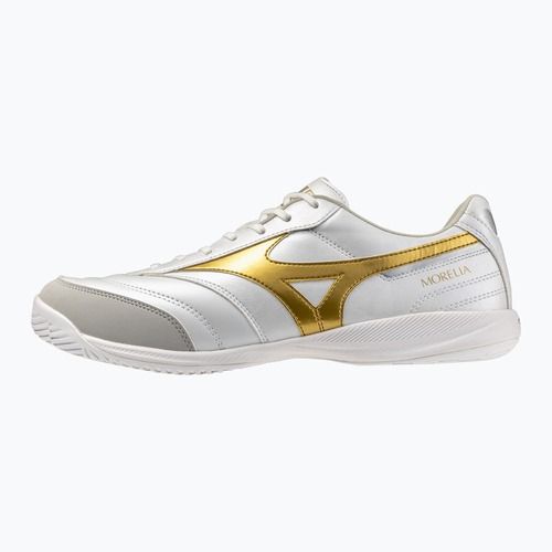 Futbalové kopačky Mizuno Morelia Sala Pro IN white/football gold/galaxy silver