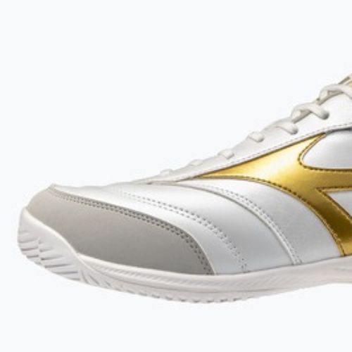 Futbalové kopačky Mizuno Morelia Sala Pro IN white/football gold/galaxy silver