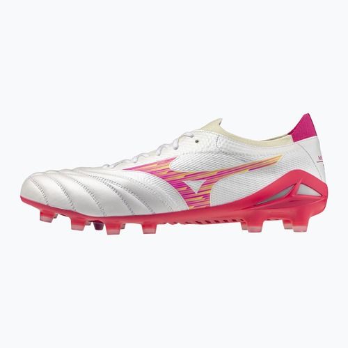Futbalové kopačky Mizuno Morelia Neo IV Beta Elite FG white/pink tetra/fuchsia purple