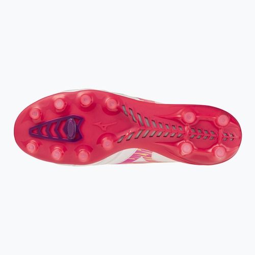 Futbalové kopačky Mizuno Morelia Neo IV Beta Elite FG white/pink tetra/fuchsia purple