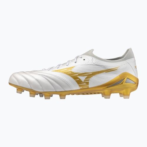 Futbalové kopačky Mizuno Morelia Neo IV Beta Elite FG white/mp gold/cool gray 3c