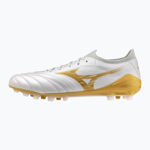 Futbalové kopačky Mizuno Morelia Neo IV Beta Japan AG white/mp gold/cool gray 3c