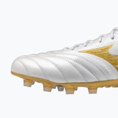 Kopačky Mizuno Morelia Neo IV Beta Japan FG white/mp gold/cool gray 3c
