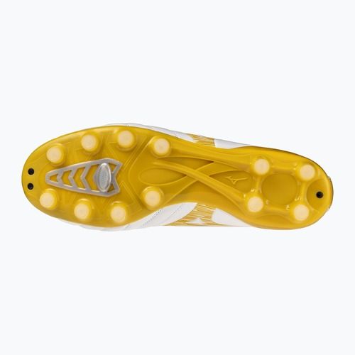 Futbalové kopačky Mizuno Morelia Neo IV Pro FG white/mp gold/cool gray 3c
