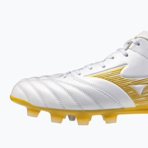 Futbalové kopačky Mizuno Morelia Neo IV Pro FG white/mp gold/cool gray 3c