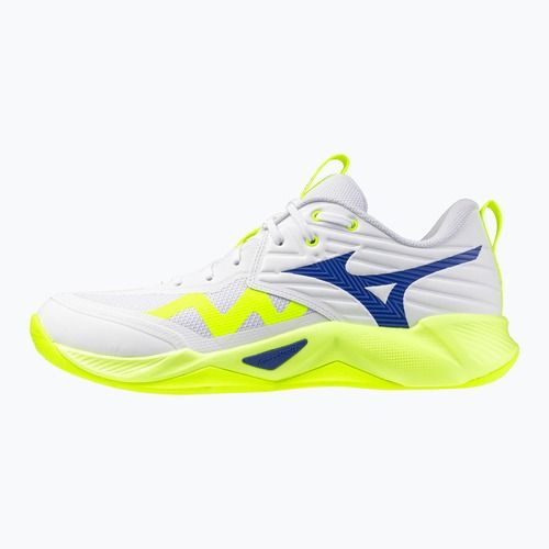 Volejbalové topánky Mizuno Wave Momentum Pro white/lightning yellow/dazzling blue