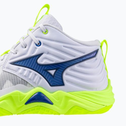 Volejbalové topánky Mizuno Wave Momentum Elite Mid white/lightning yellow/dazzling blue