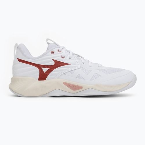 Dámske volejbalové topánky Mizuno Wave Momentum Pro white/rose elegance/lava falls