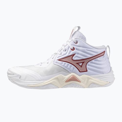 Dámske volejbalové topánky  Mizuno Wave Momentum Elite Mid white/rose elegance/lava falls
