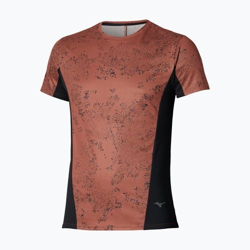 Pánske bežecké tričko Mizuno Active DryAeroFlow Graphic copper brown