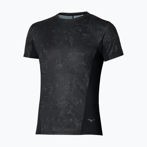 Pánske bežecké tričko  Mizuno Active DryAeroFlow Graphic black/gray