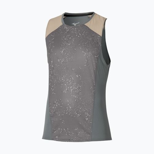 Pánske bežecké tričko Mizuno Active DryAeroFlow Graphic Tank Top lava smoke