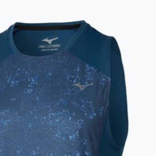 Pánske bežecké tričko Mizuno Active DryAeroFlow Graphic Tank Top estate blue