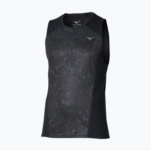 Pánske bežecké tričko Mizuno Active DryAeroFlow Graphic Tank Top black/gray