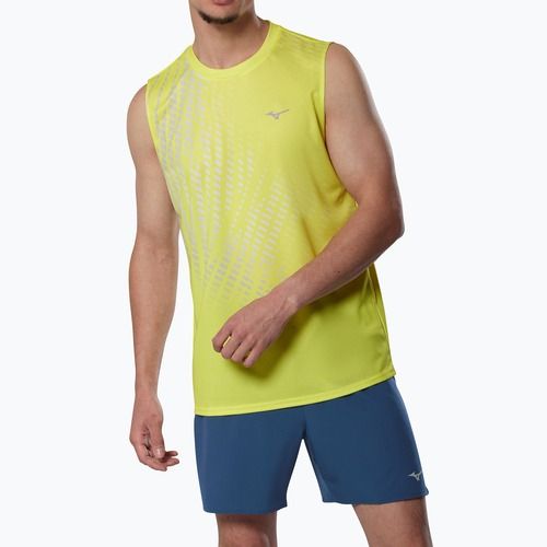 Pánske bežecké tričko Mizuno Core Graphic Sleeveless lightning yellow