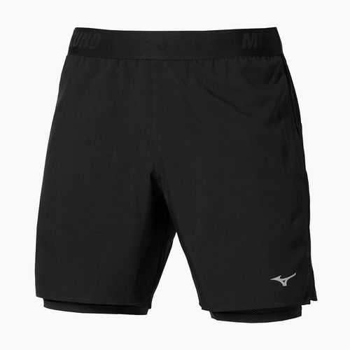 Pánske bežecké šortky Mizuno Core 7.5 Inches 2in1 black