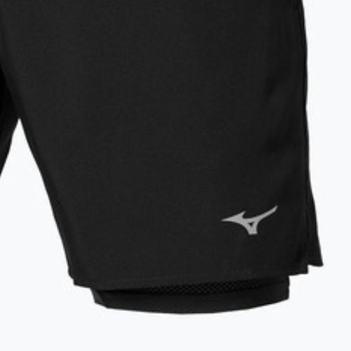 Pánske bežecké šortky Mizuno Core 7.5 Inches 2in1 black