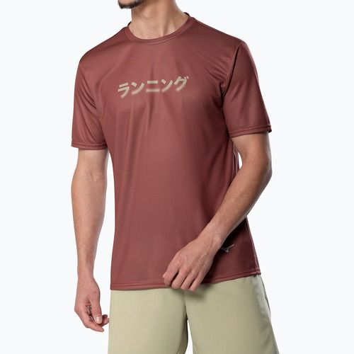 Pánske bežecké tričko Mizuno Core Graphic Tee copper brown