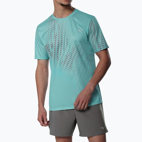 Pánske bežecké tričko Mizuno Core Graphic Tee aquifer