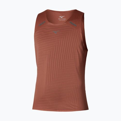 Pánske bežecké tričko Mizuno Tech Light Tank copper brown