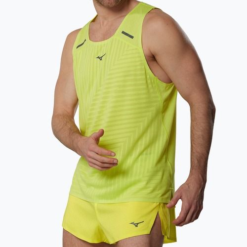 Pánske bežecké tričko Mizuno Tech Light Tank lightning yellow