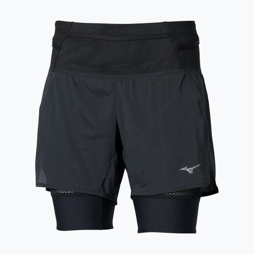 Dámske bežecké šortky Mizuno Trail Multipocket 2in1 black